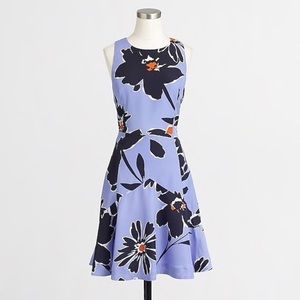 J crew | purple floral fit and flare dress